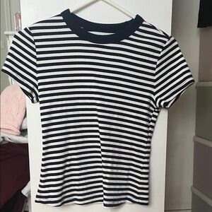 Old Navy and White Striped Tee